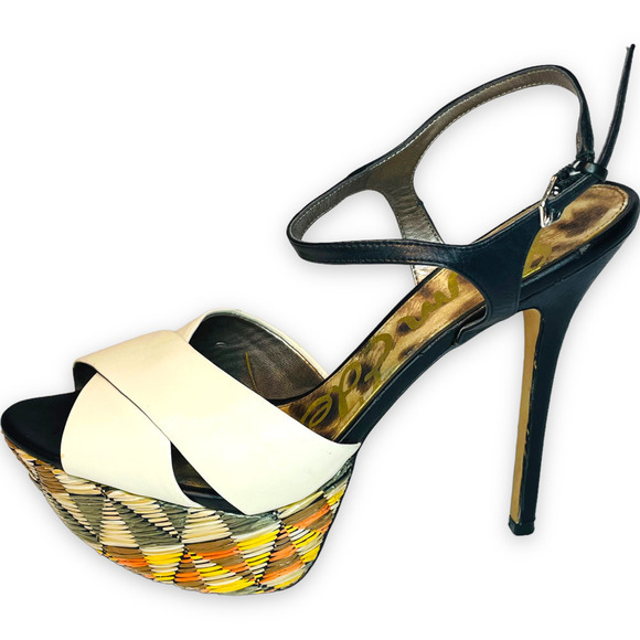 Sam Edelman Mason Stiletto Woven Platform Heel Women’s Size 10 - Picture 2 of 10